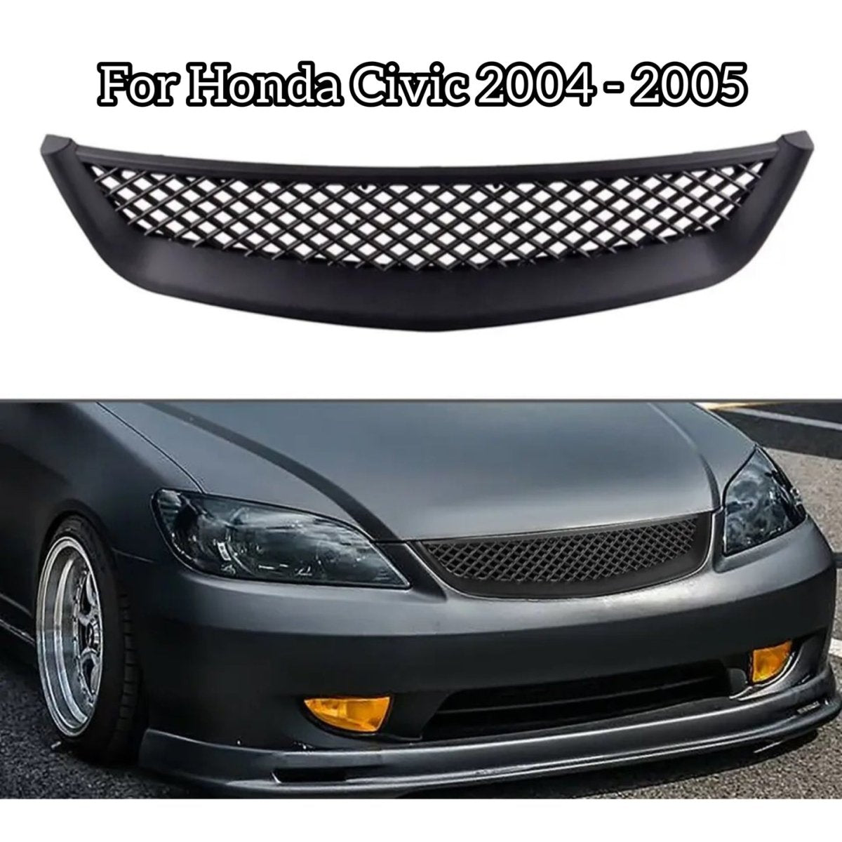 Honda Civic 2005 Abs Plastic Mesh Front Grill ImportedRaja Autos.pk