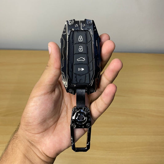 Toyota Fortuner 2015–2025 transformer Metallic Style Metal Key CoverRaja Autos.pk