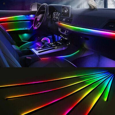 6 pcs ambient lights for DASHBOARD and 4 DOORS - APP controlRaja Autos.pk