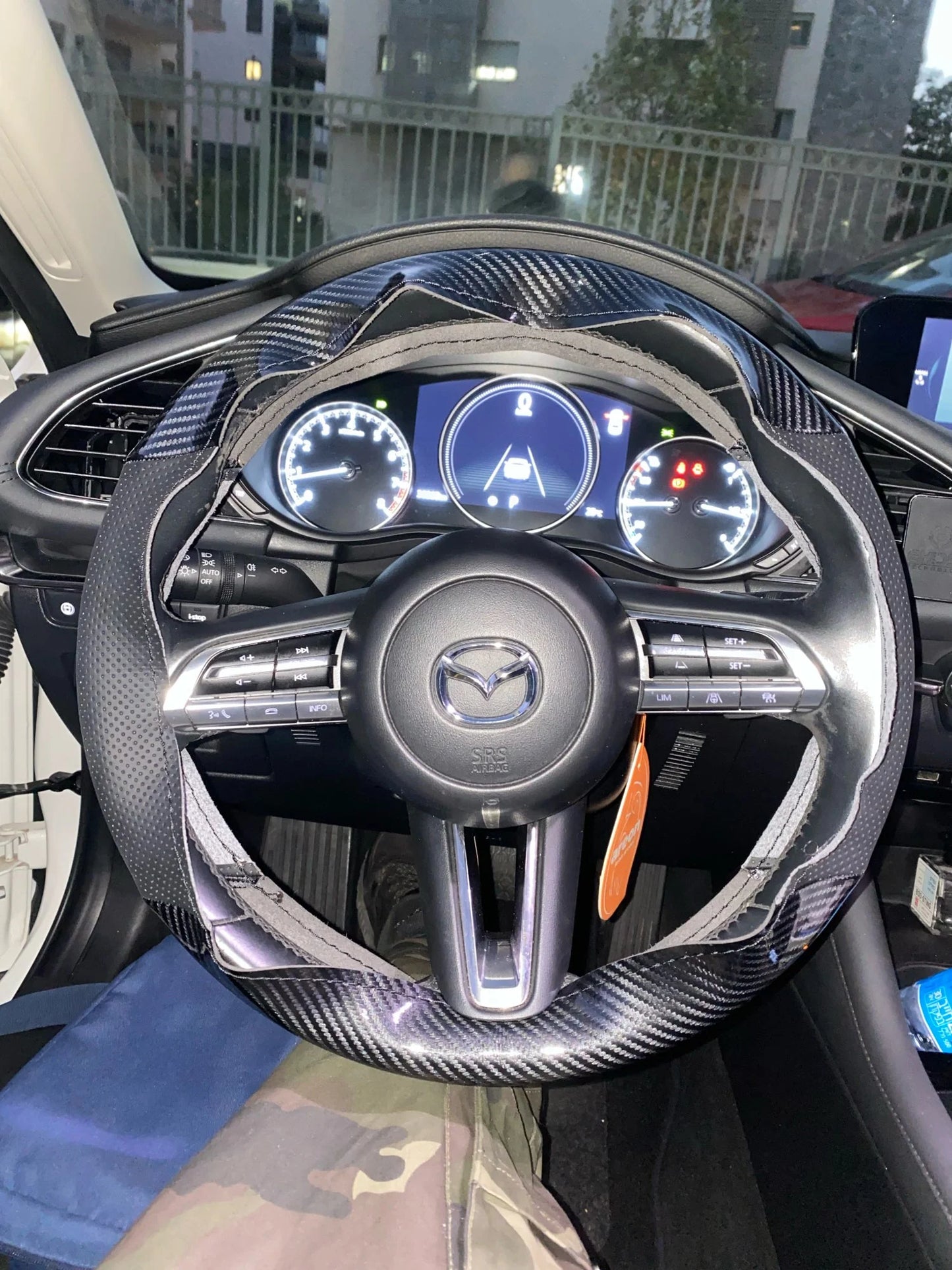 Carbon Fiber Hand Stitched Steering Wheel CoverRaja Autos.pk