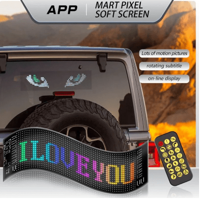 Led Flexible Display Matrix Panel Car Advertising Full Color High Definition Car Sticker DisplayRaja Autos.pk