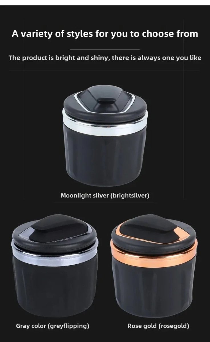 BMW Car Ceramic Cigarette Ashtray Smoky Grey For Multi - Function LED Light Creative Design Vehicle - Specific Ash TrayRaja Autos.pk