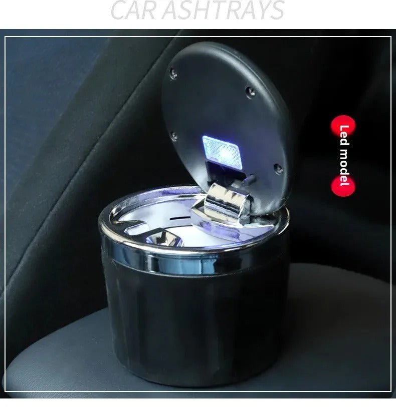 BMW Car Ceramic Cigarette Ashtray Smoky Grey For Multi - Function LED Light Creative Design Vehicle - Specific Ash TrayRaja Autos.pk