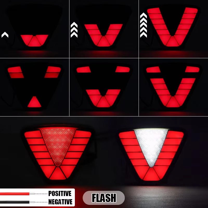Car back bumper Universal Brake Lampe F1 Style V Shape Light LED Tail LightRaja Autos.pk