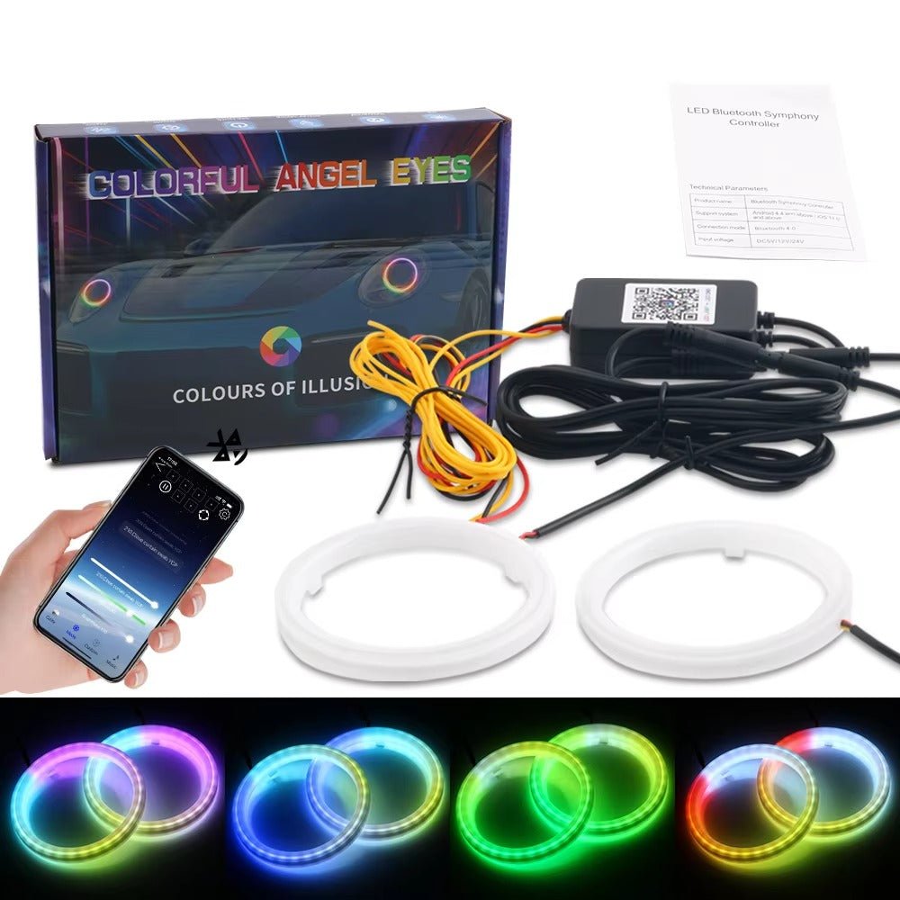 80mm 2 pcs Rgb Eye Ring LightRaja Autos.pk
