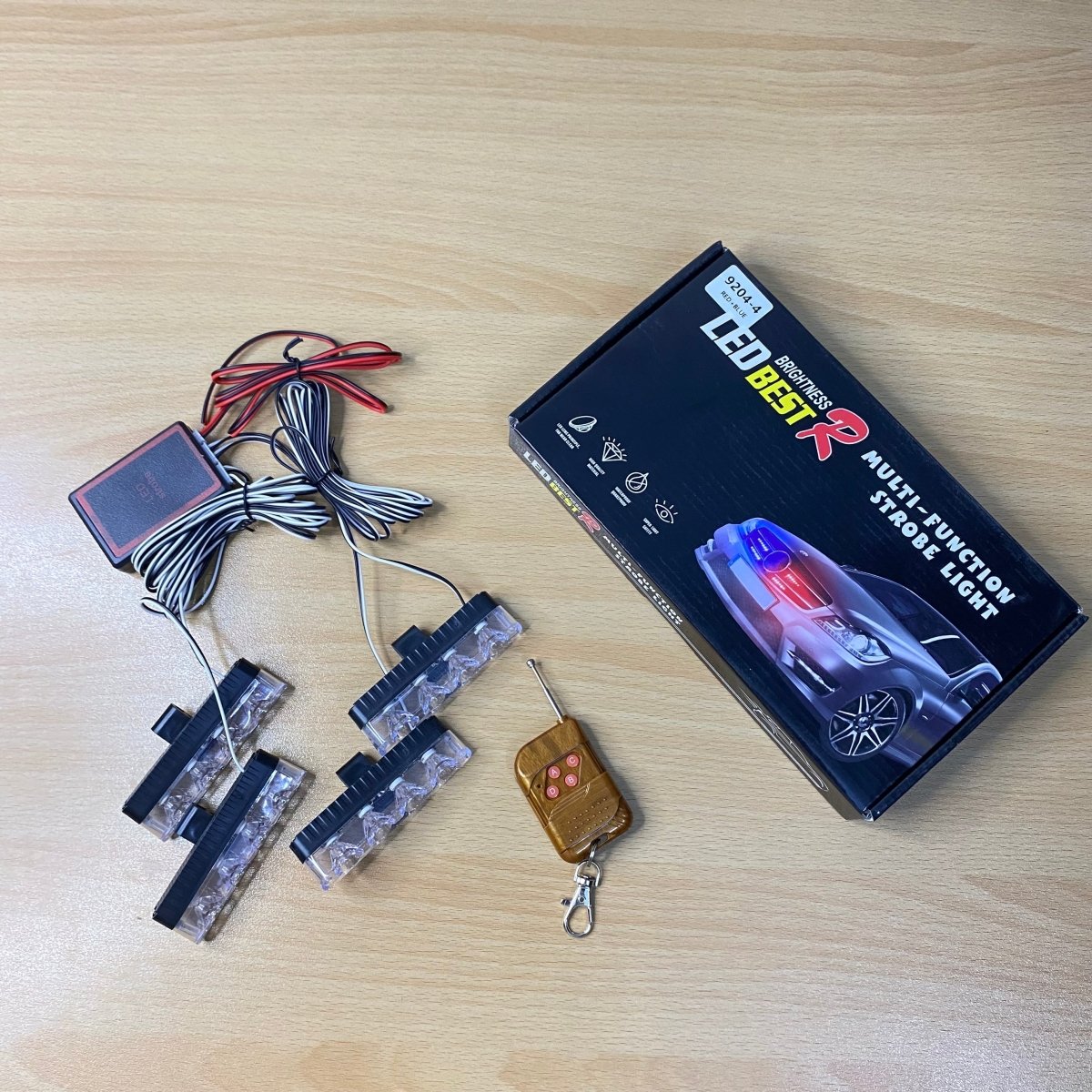 POLICE LED FLASHERS RED BLUE WITH REMOTE |WATER PROOFRaja Autos.pkPOLICE FLASHER FRONT GRILL LED