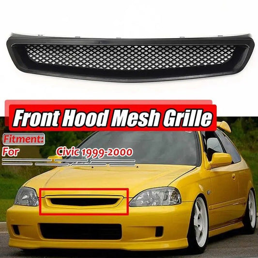 Honda Civic 1999 - 2000 Abs Plastic Mesh Front GrillRaja Autos.pk