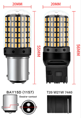 Proffesional Bright Led Indicator Bulbs for all Cars - 2PcsRaja Autos.pk