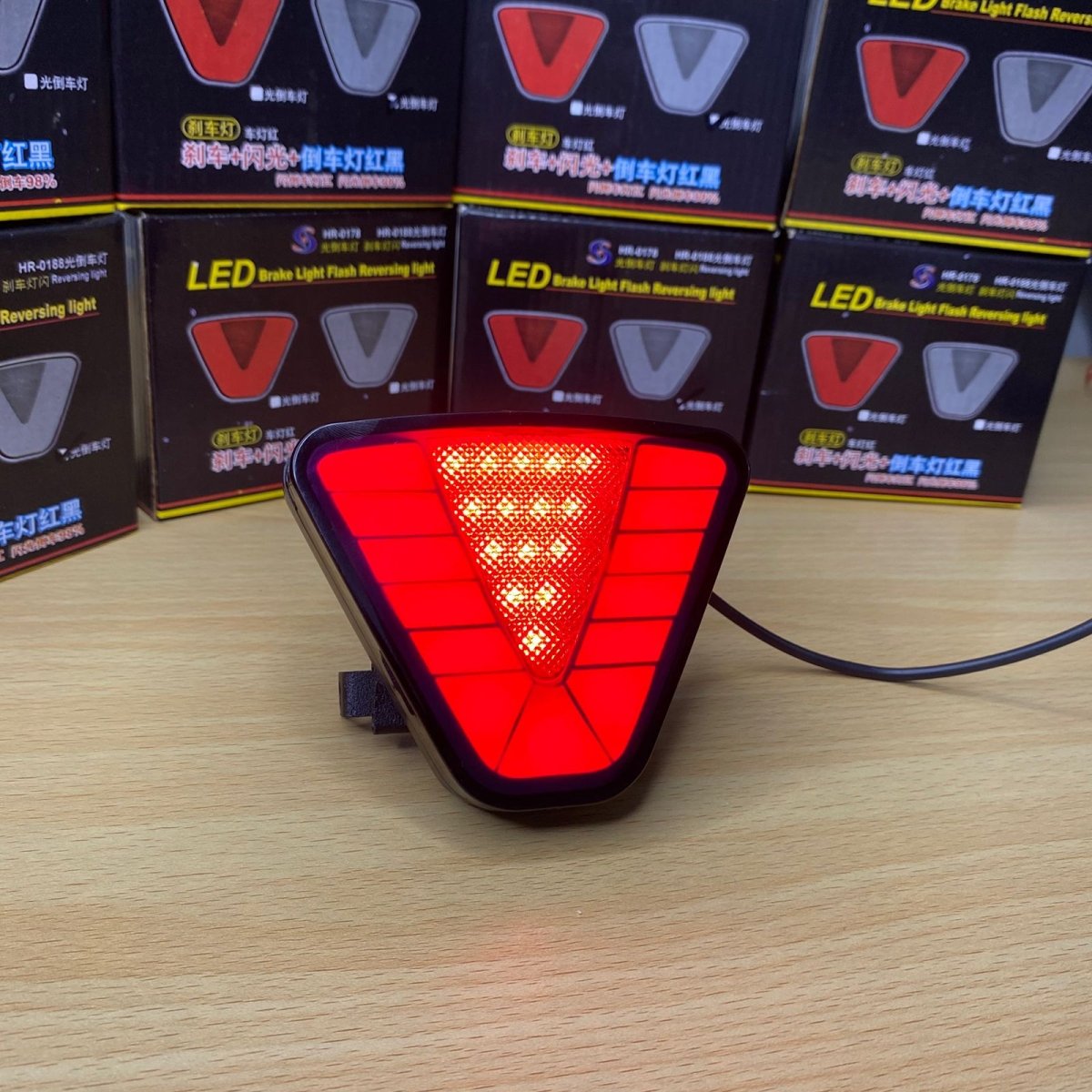 Car back bumper Universal Brake Lampe F1 Style V Shape Light LED Tail LightRaja Autos.pk