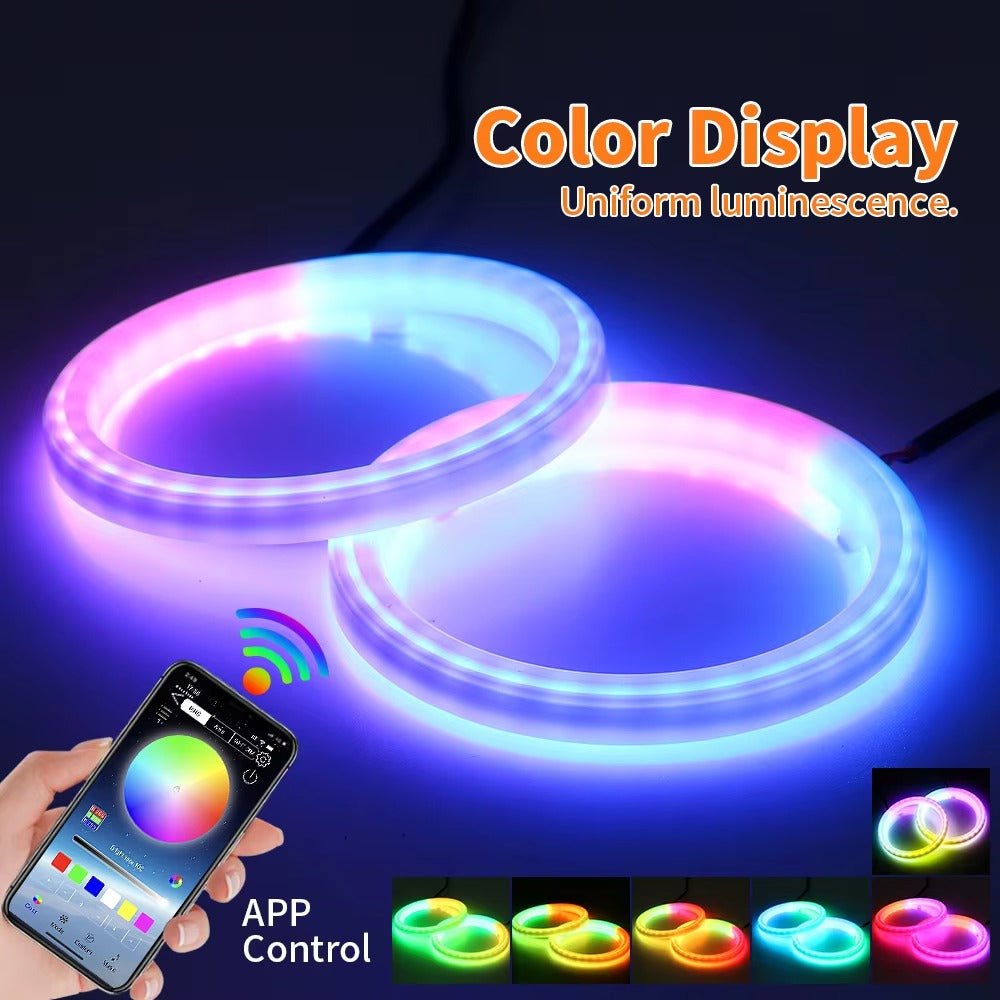 80mm 2 pcs Rgb Eye Ring LightRaja Autos.pk