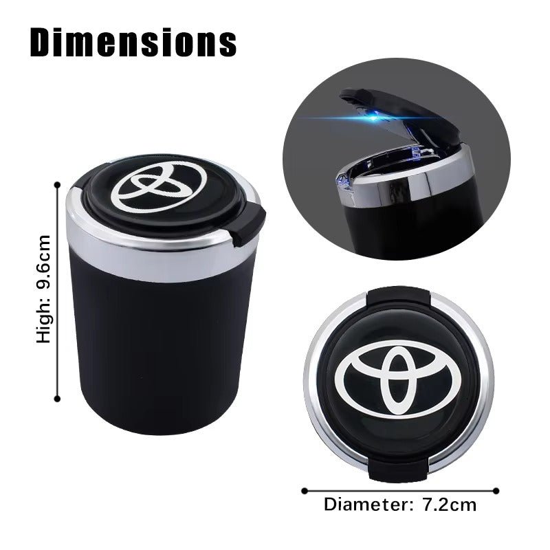 Car Portable LED Ashtray Automatic Indicator light ashtray For Toyota Hilux Yaris Corolla CHRRaja Autos.pk
