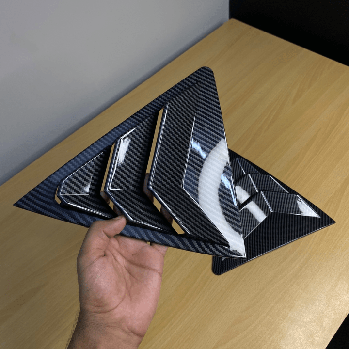 Toyota Corrolla carbon fiber window Quarter louver 2015 - 24Raja Autos.pk
