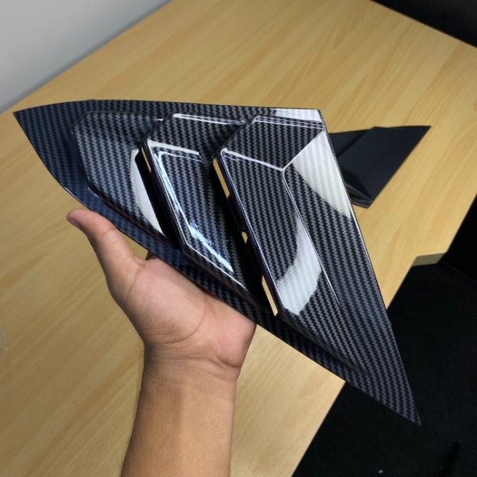 Honda Civic X 2016 - 2021 Carbon Fiber Window Quarter Louver – Sporty Look & Premium FinishRaja Autos.pk