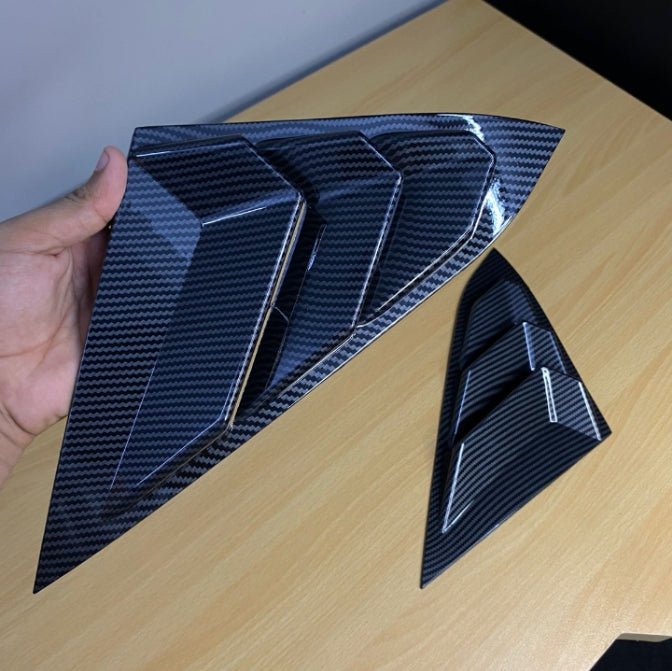 Honda Civic X 2016 - 2021 Carbon Fiber Window Quarter Louver – Sporty Look & Premium FinishRaja Autos.pk