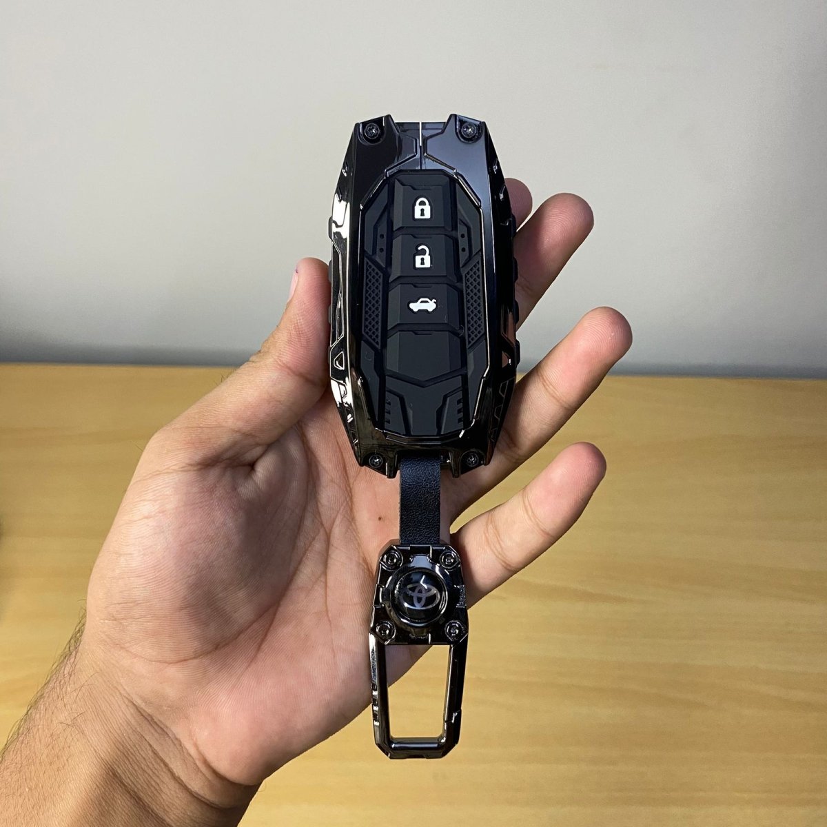 Toyota Revo Rocco 2018–2025 transformer Metallic Style Metal Key Cover –Raja Autos.pk