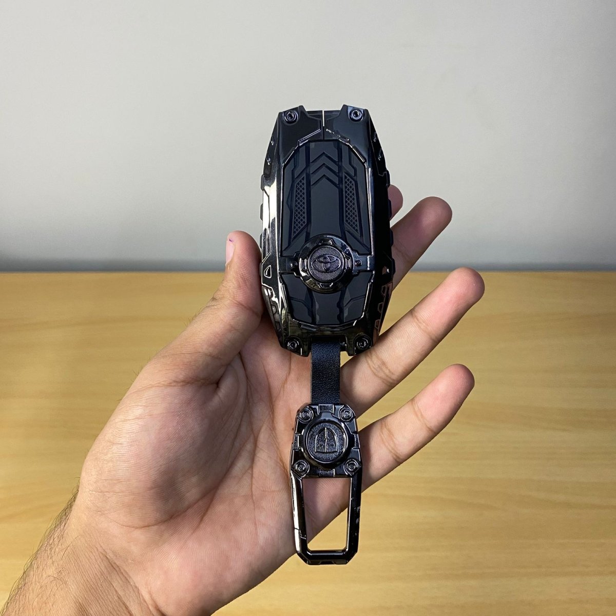 Toyota Revo Rocco 2018–2025 transformer Metallic Style Metal Key Cover –Raja Autos.pk