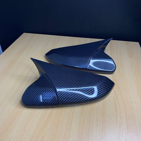 BATMAN STYLE CARBON FIBER SIDEMIROR COVERS FOR HONDA CIVIC X 2016 - 2022Raja Autos.pk
