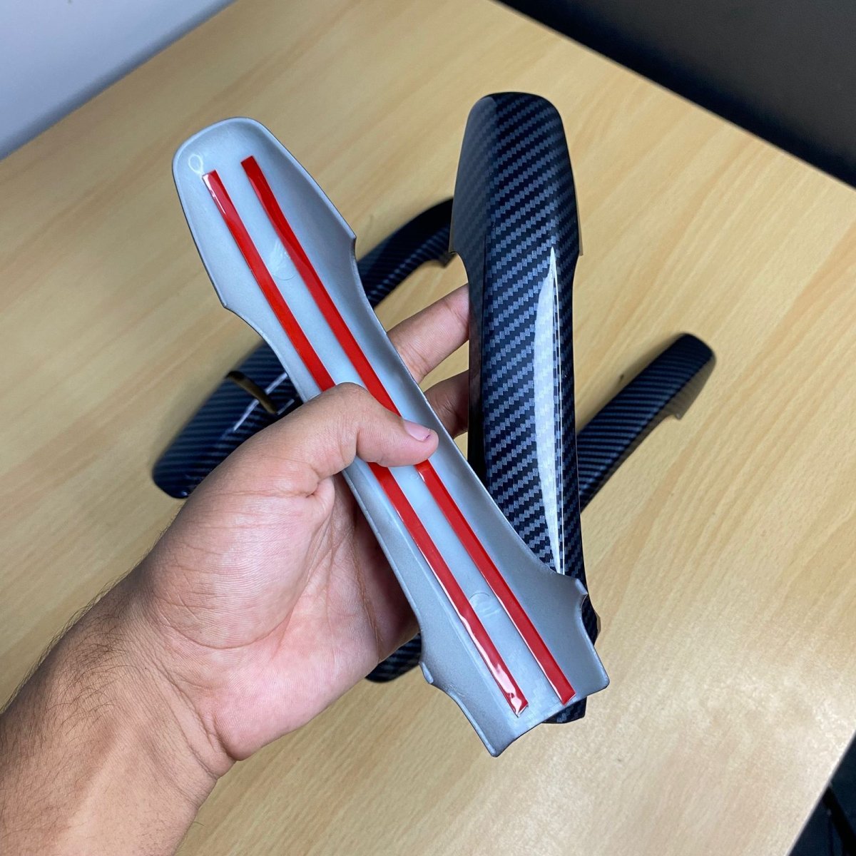 CARBON FIBER STYLE DOOR HANDLES FOR HONDA REBORNRaja Autos.pk